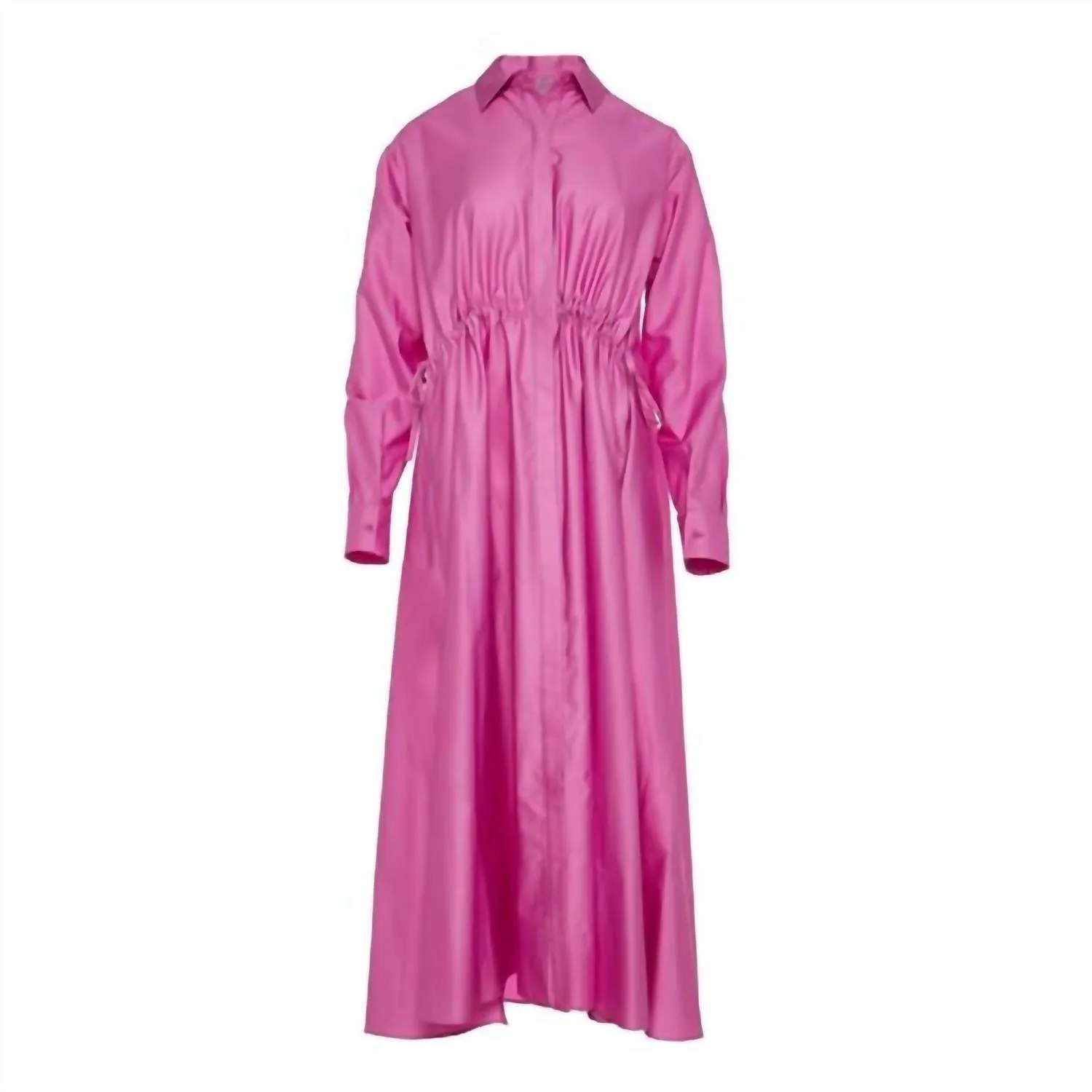 Agios Nikias Cotton Sateen Shirt Dress