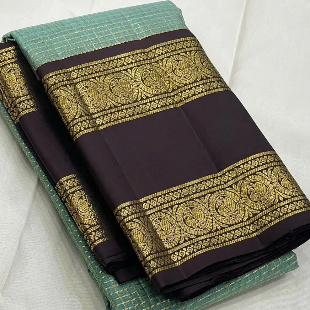 Attractive Firozi Soft Silk Saree With Flaunt Blouse Piece