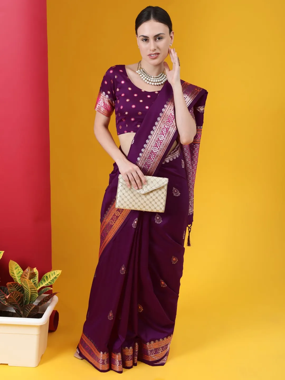Banarasi soft silk saree