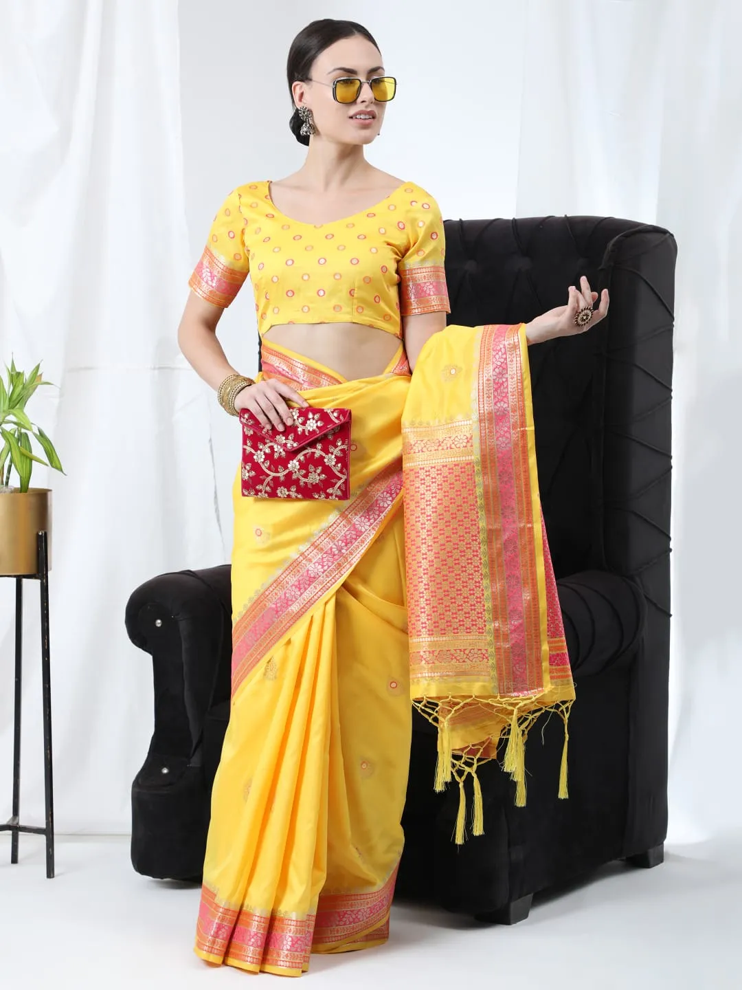 Banarasi soft silk saree