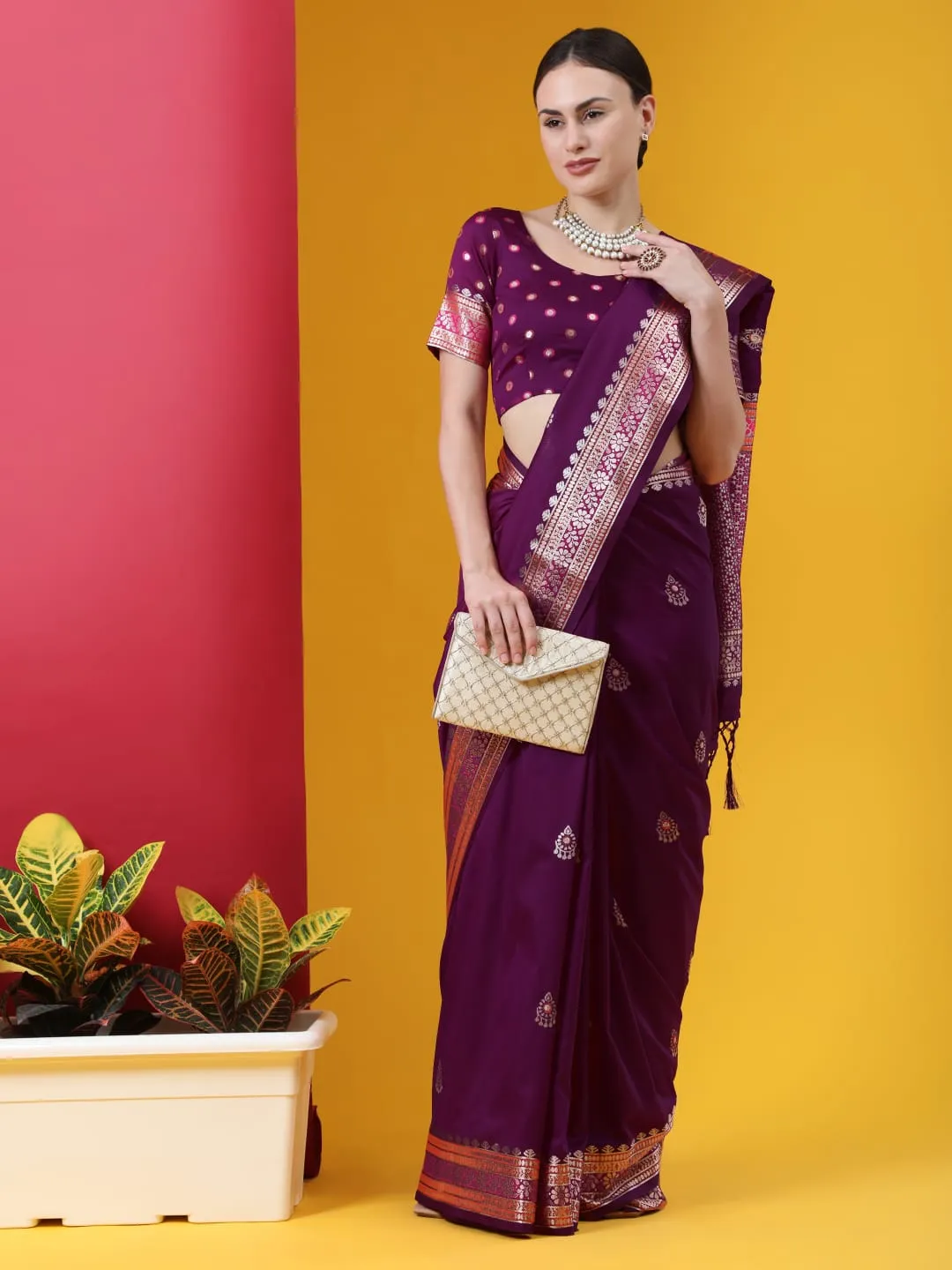 Banarasi soft silk saree