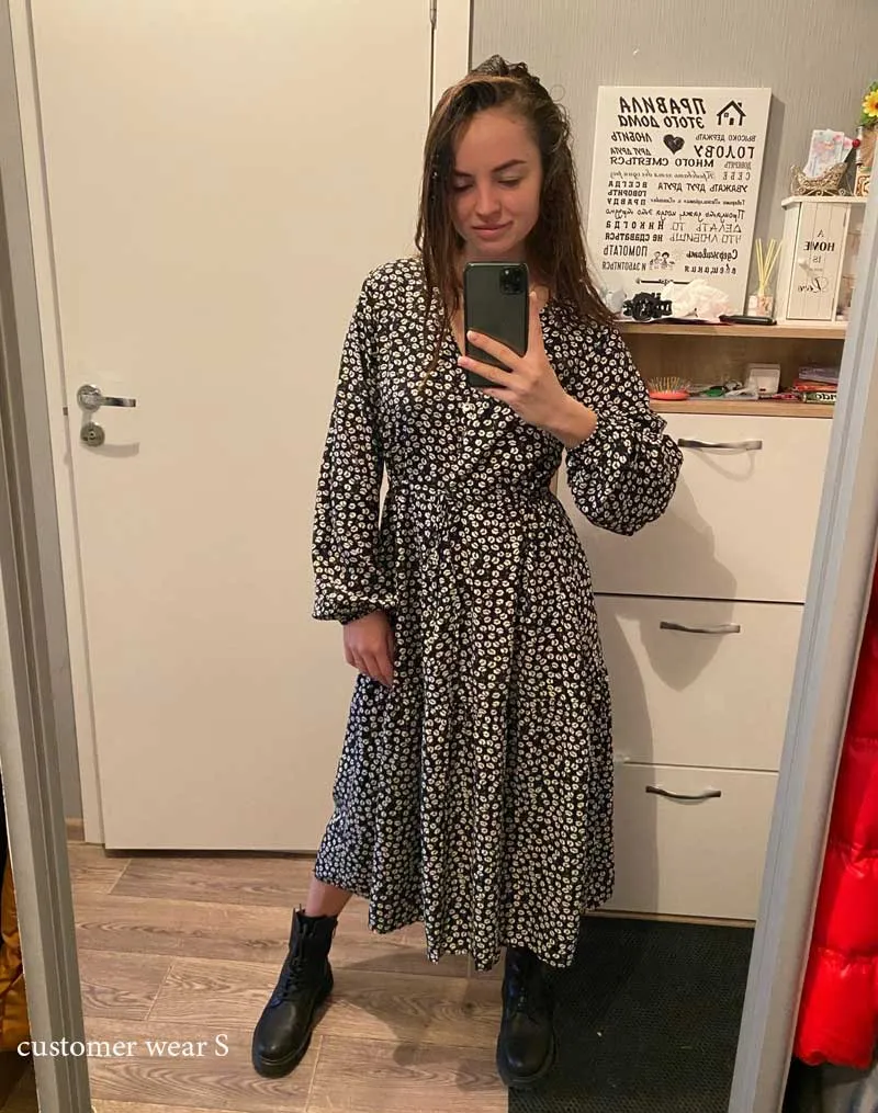 Boho Midi Dress, Claire in Navy