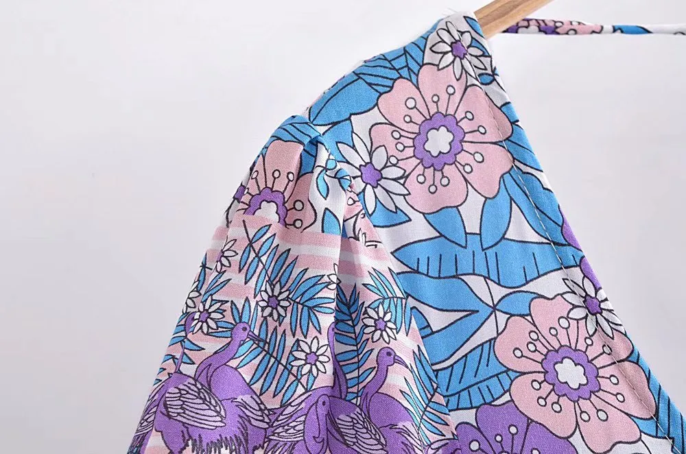 Boho Midi Dress, Sundress, Lavender Silene