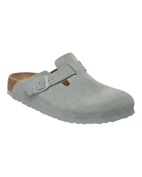 Boston Suede Leather Sandals in Pure Sage