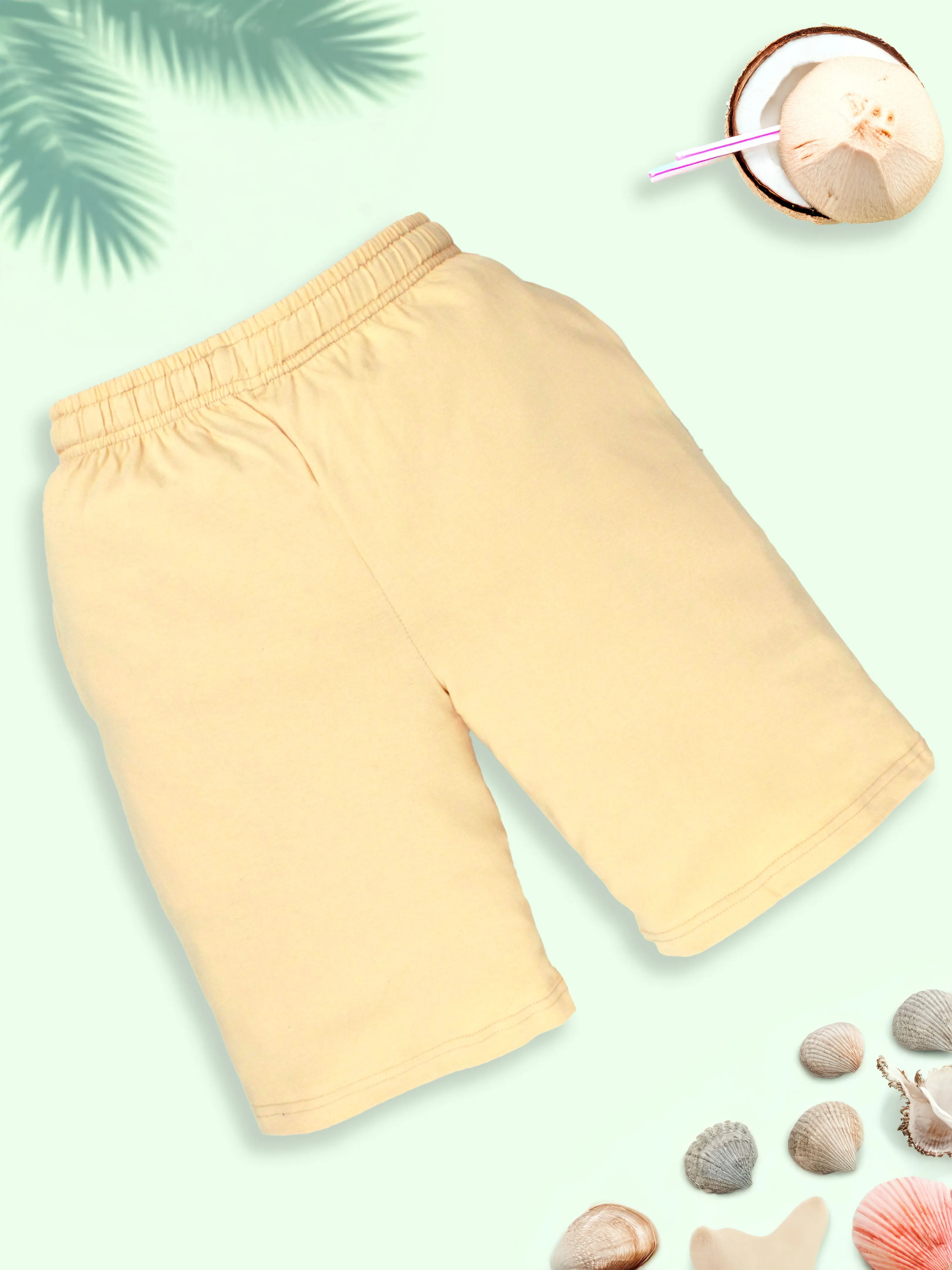 Boys Solid Knee length Basic Shorts