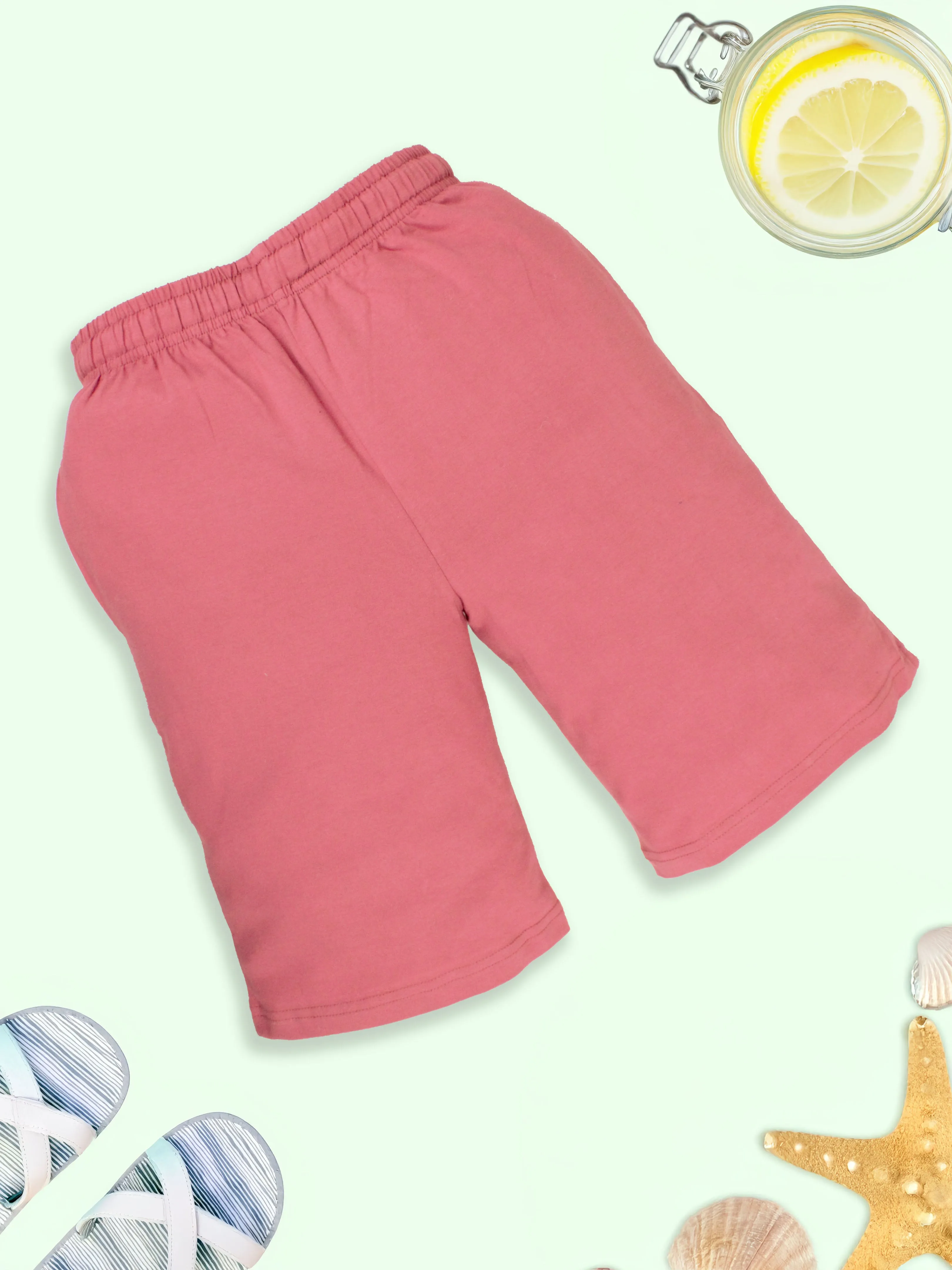 Boys Solid Knee length Basic Shorts