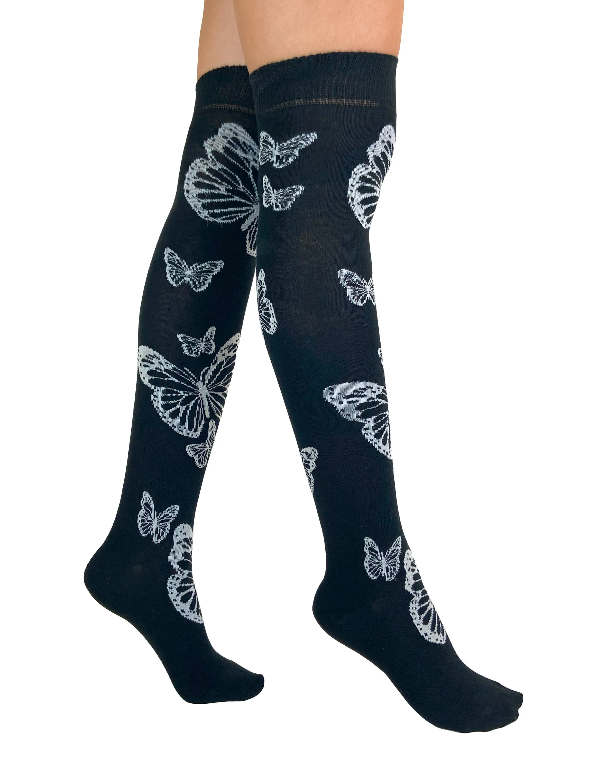 Butterfly Over The Knee Socks