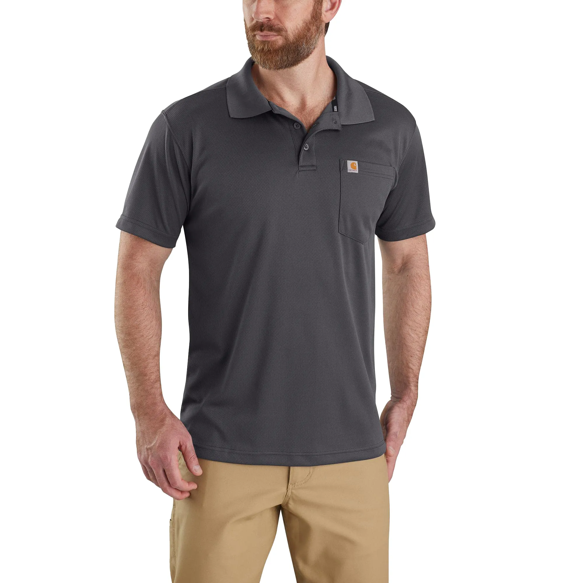 Carhartt 106662 Men's Force Relaxed Fit Lightweight Short-Sleeve Pocket Polo