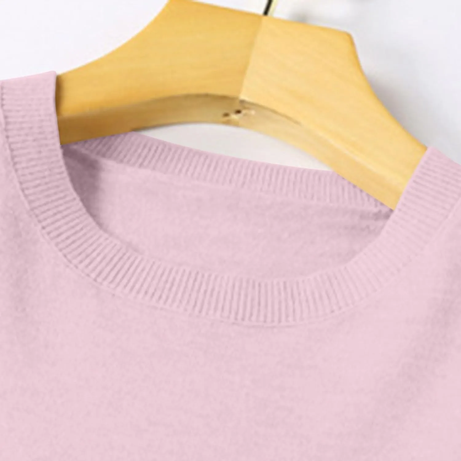 Cashmere Sweaters for Women Long Sleeve Tops Crew Neck Knit Sweater Ladies Warm Soft Lightweight Pullover
