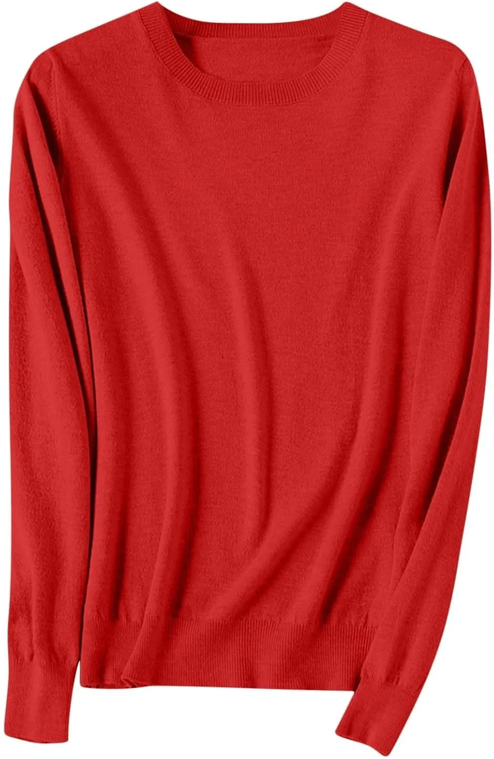 Cashmere Sweaters for Women Long Sleeve Tops Crew Neck Knit Sweater Ladies Warm Soft Lightweight Pullover