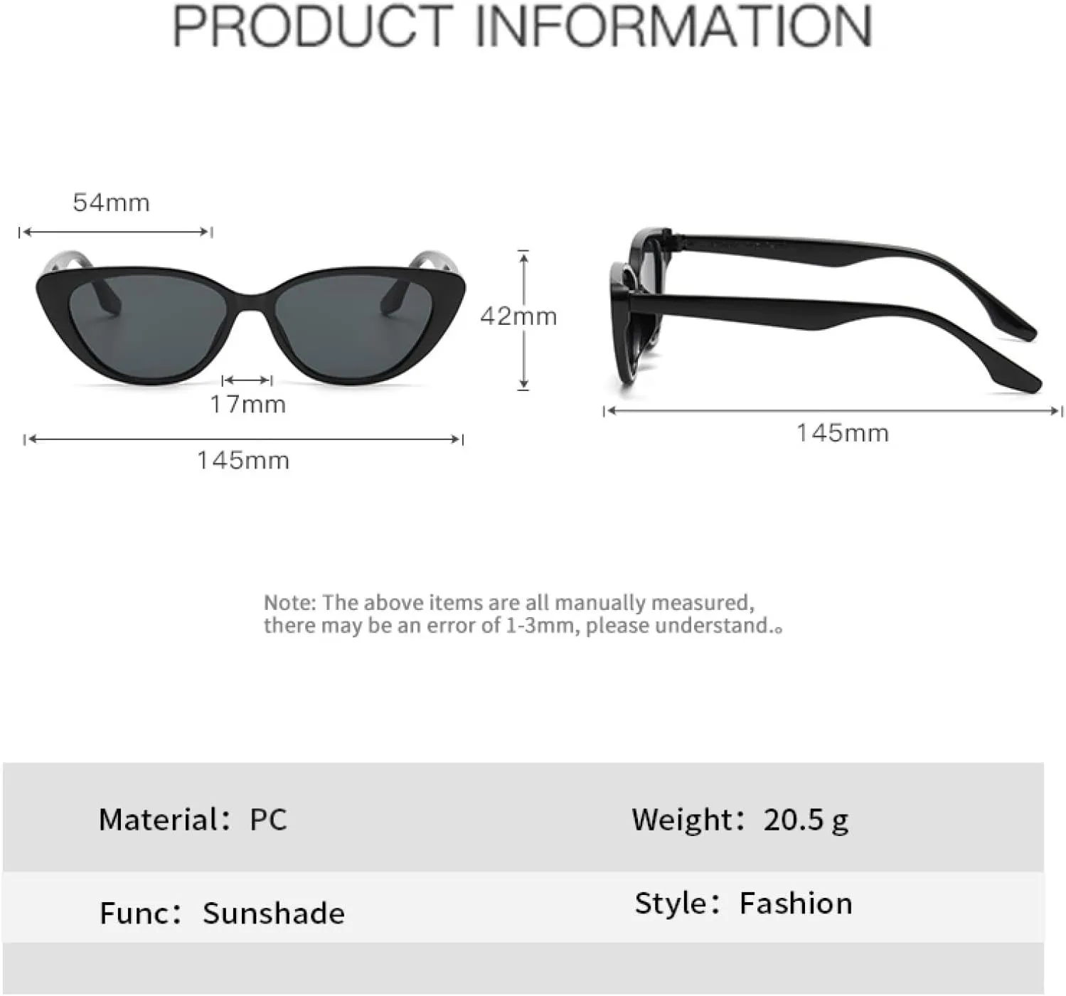 Cat Eye Women Men Sunglasses Outdoor Sports Fashion Uv400 Trendy
