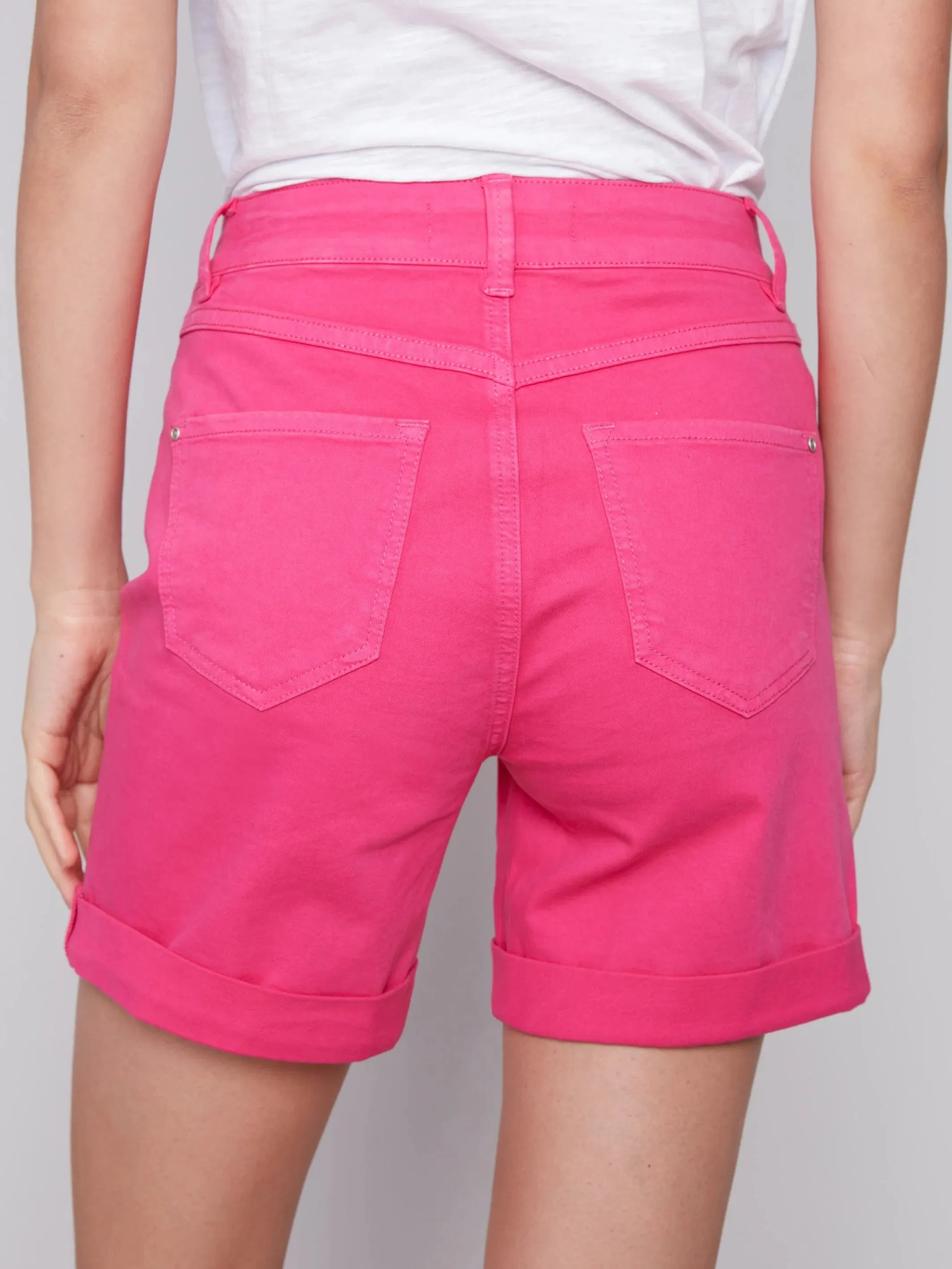 Charlie B Twill Roll Cuff Shorts