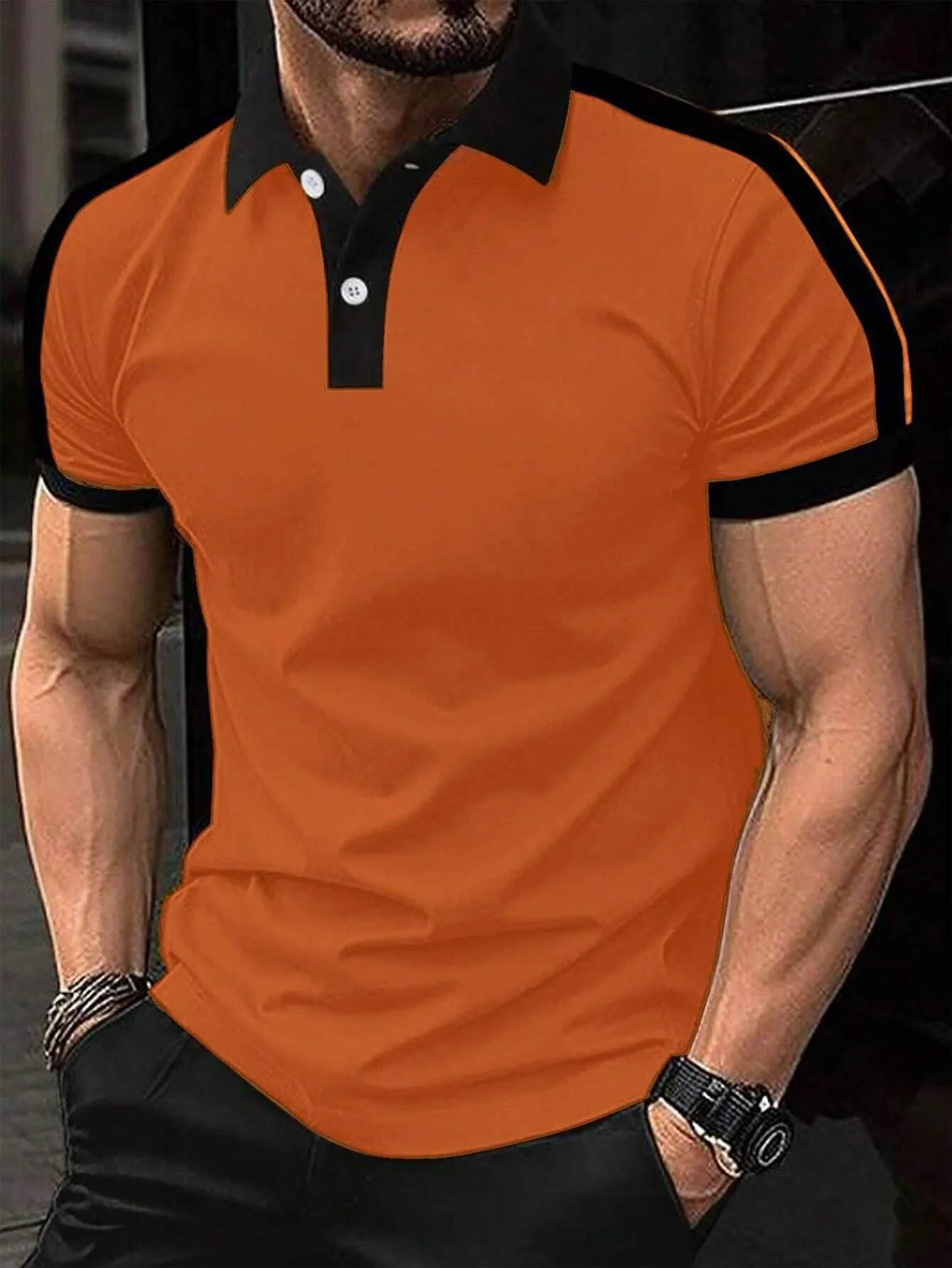 Colton – Summer Graphic Stripe Polo Shirt for Men