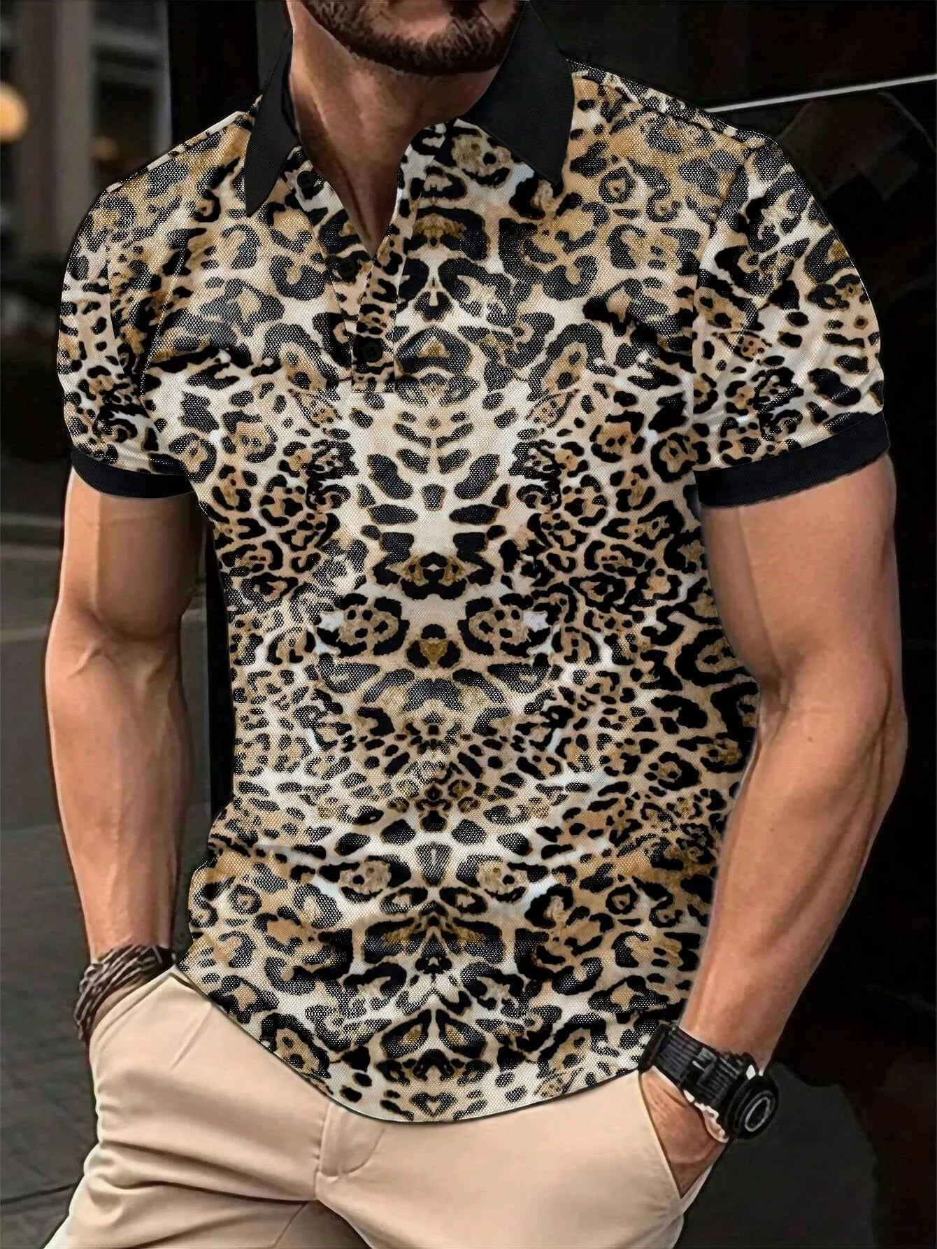 Colton – Summer Graphic Stripe Polo Shirt for Men