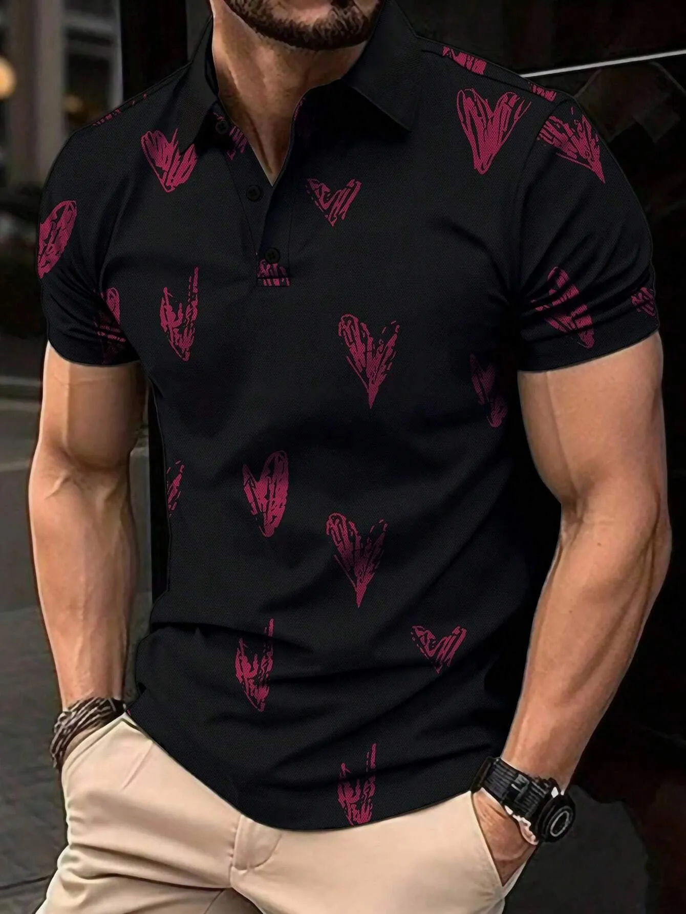 Colton – Summer Graphic Stripe Polo Shirt for Men