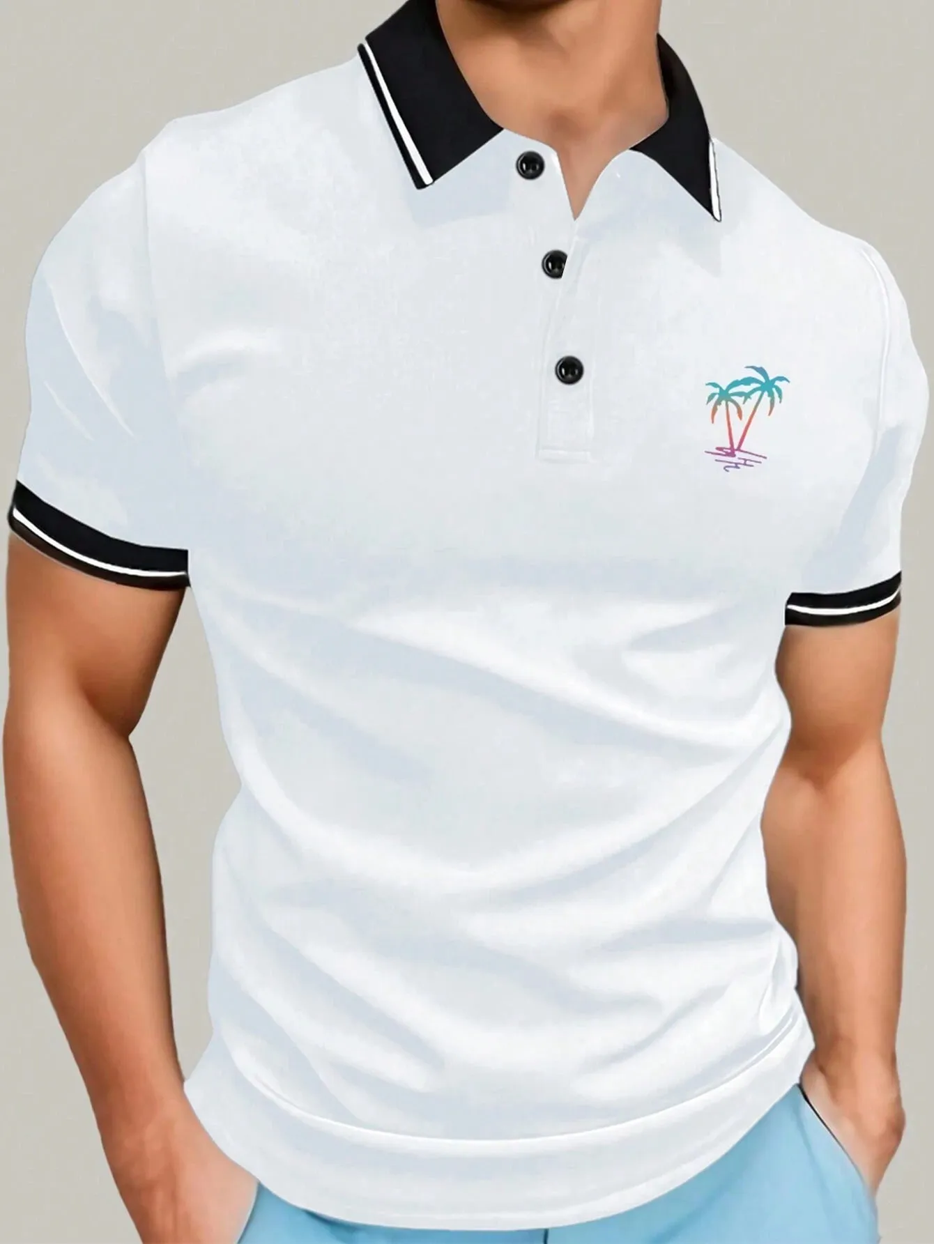Colton – Summer Graphic Stripe Polo Shirt for Men