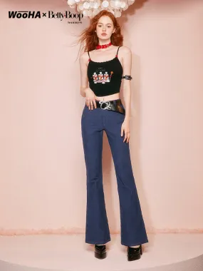 Denim Casual Slom-Fit Casual Flare-Pants
