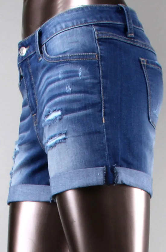 Distressed Boyfriend Shorts