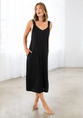 DROP BACK MIDI DRESS