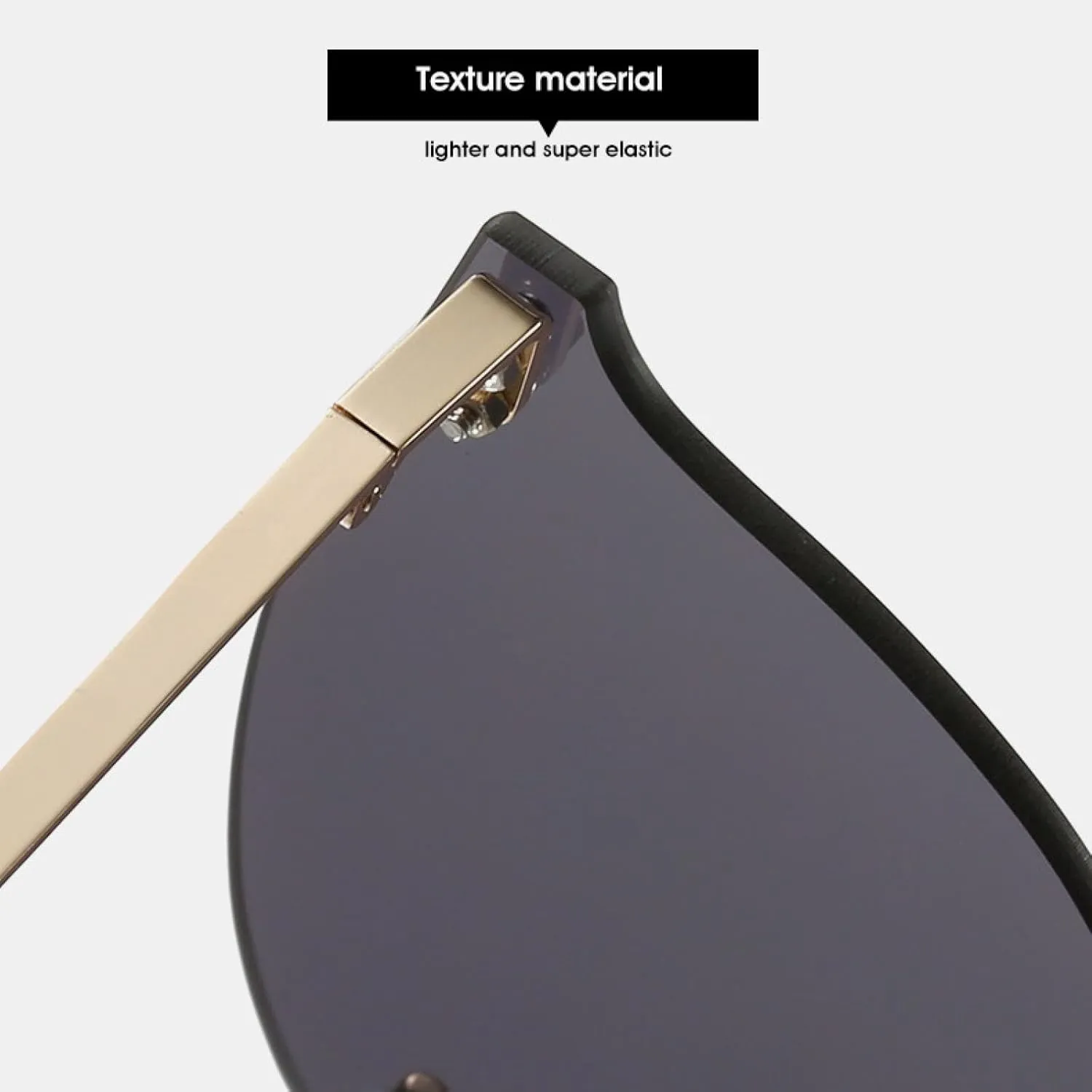 Fashion Trendy Rimless Women Men Vintage Rivet Sun Glasses Summer Traveling Uv400
