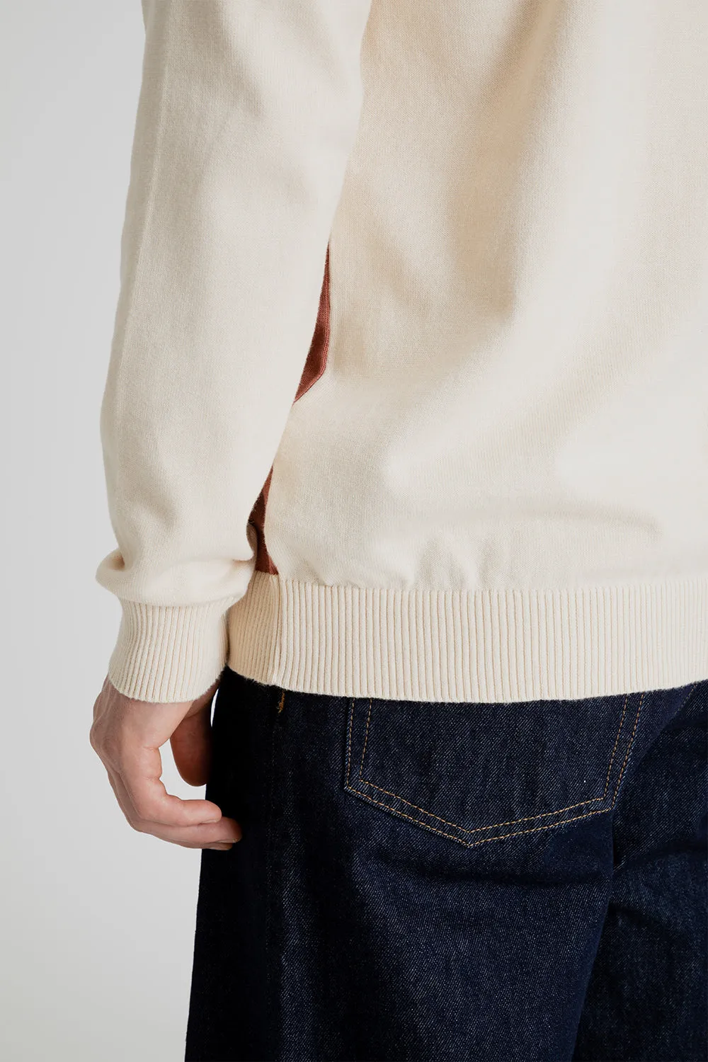 Golf Polo Knit - Cloud/Brick