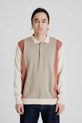 Golf Polo Knit - Cloud/Brick