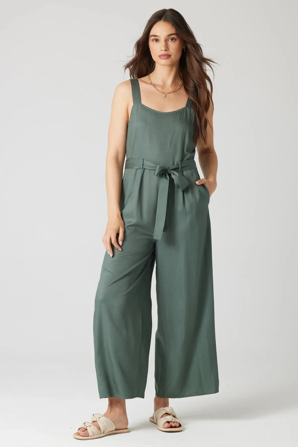 JUMPSUIT-BOTANICAL GREEN