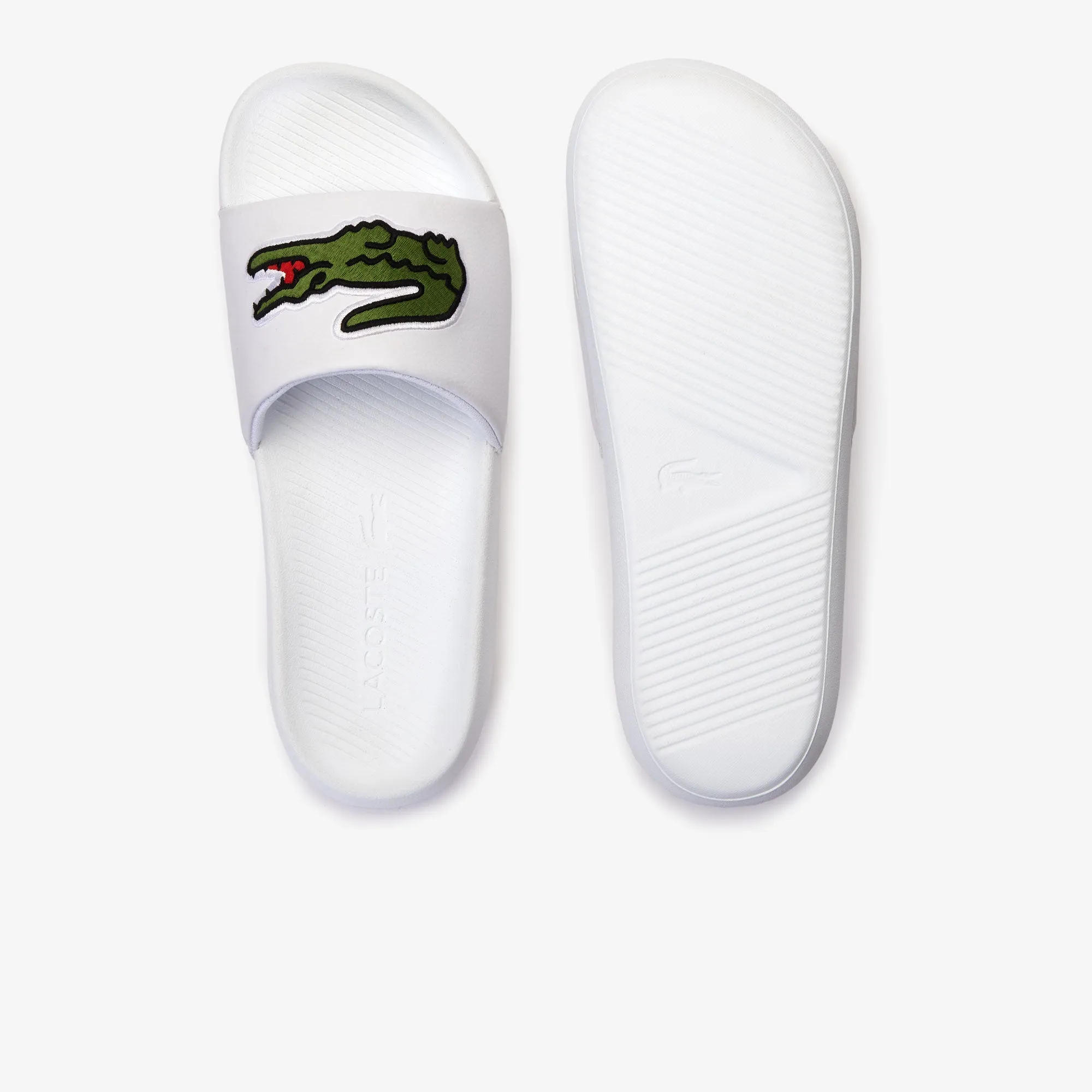 Lacoste Croco Slide 319 4 Us Cma Sandals - White/Green