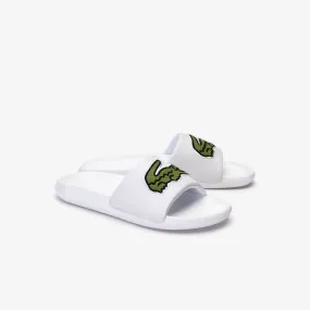 Lacoste Croco Slide 319 4 Us Cma Sandals - White/Green