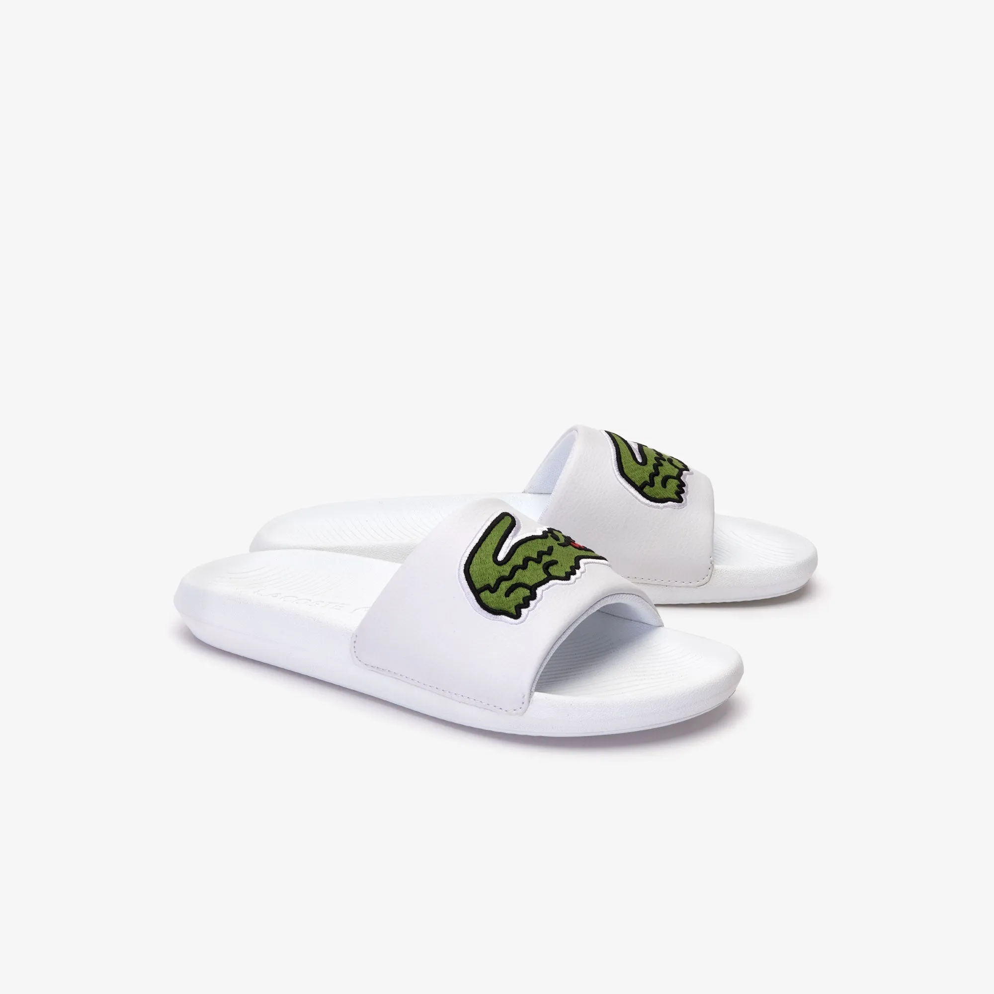 Lacoste Croco Slide 319 4 Us Cma Sandals - White/Green