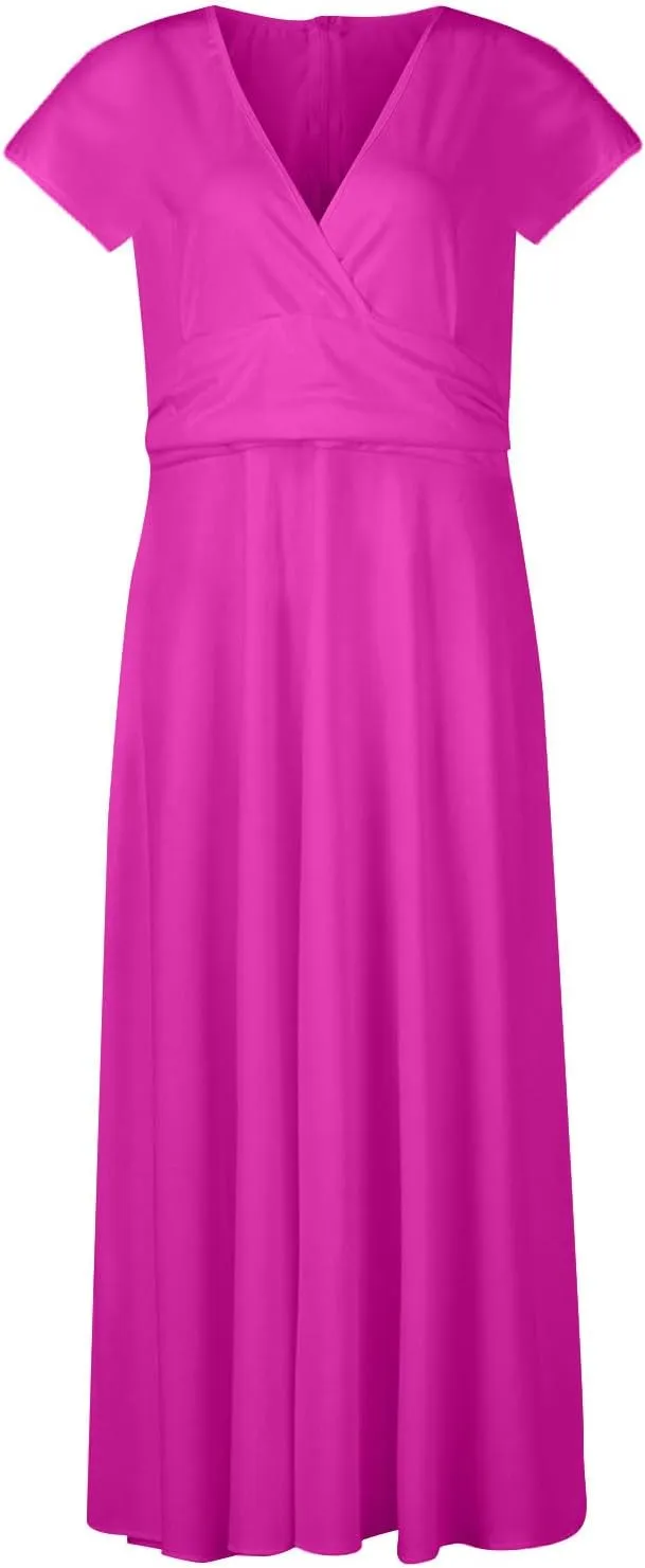 Lavender Dress for Women Elegant High Waist Strapless Stylish Dressers Casual Spring Dresses 2025 Solid Color Plus Size Dress
