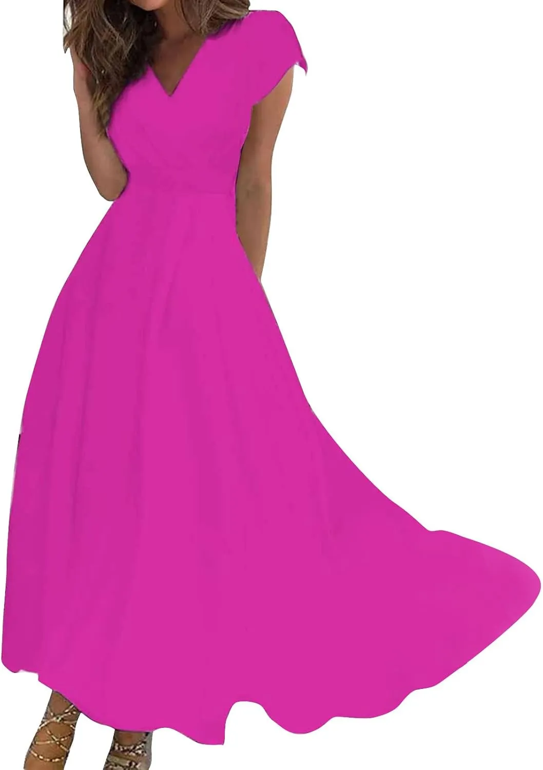 Lavender Dress for Women Elegant High Waist Strapless Stylish Dressers Casual Spring Dresses 2025 Solid Color Plus Size Dress