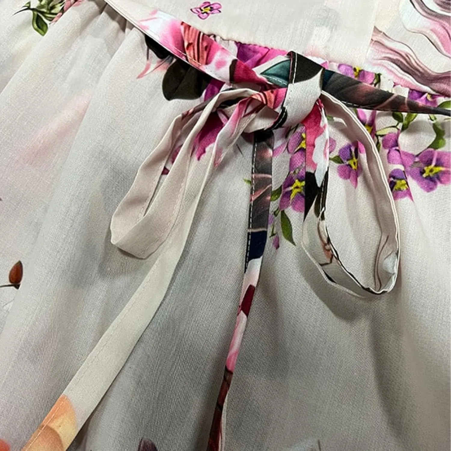 Linen Dress Women Summer Cotton Linen Solid Gauze Dress Loose Casual Vacation Flowy Midi Dress Floral Print Dress