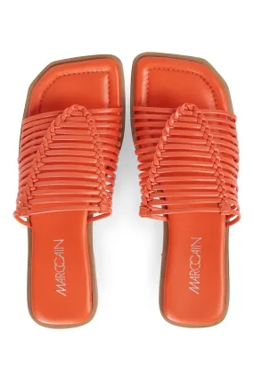 Marc Cain WB SG.12 L20 223 Bright Tomato Orange Slider Sandals