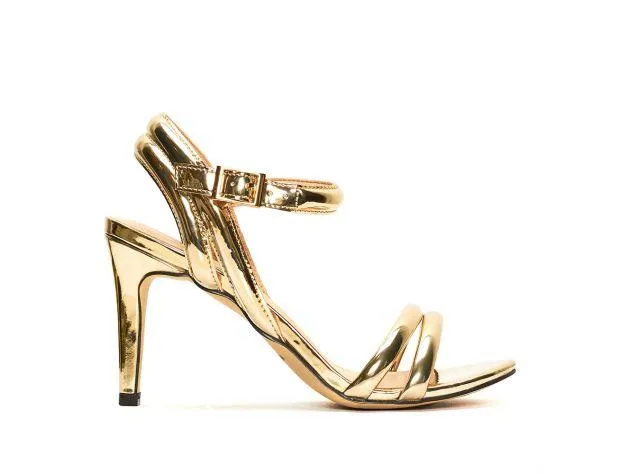 Menbur Gold Shoe Platform High Heel Sandals