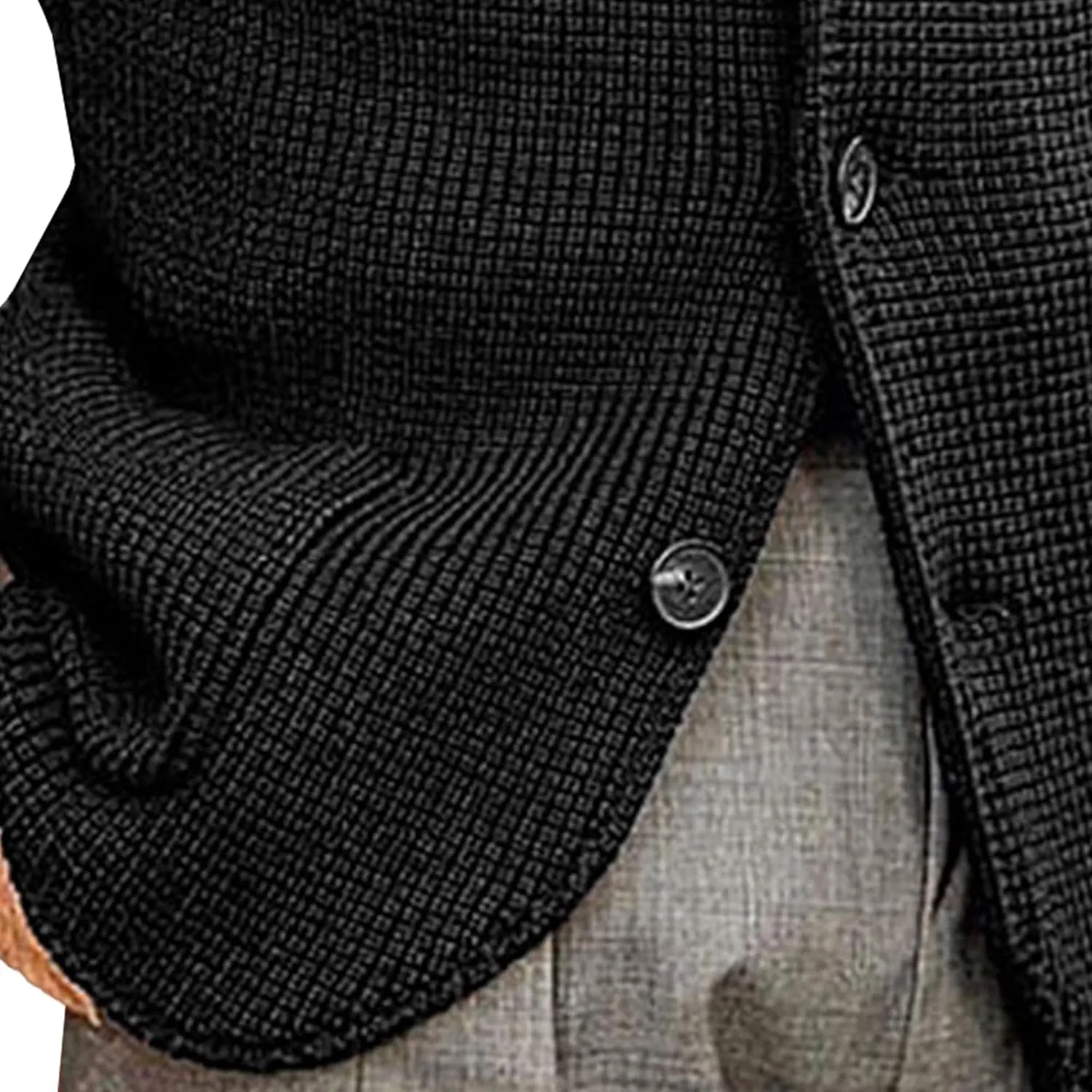 Men's Cardigan Sweater Slim Fit Stand Collar Cardigan Outerwear Casual Knitted Button Down Sweater with Pockets