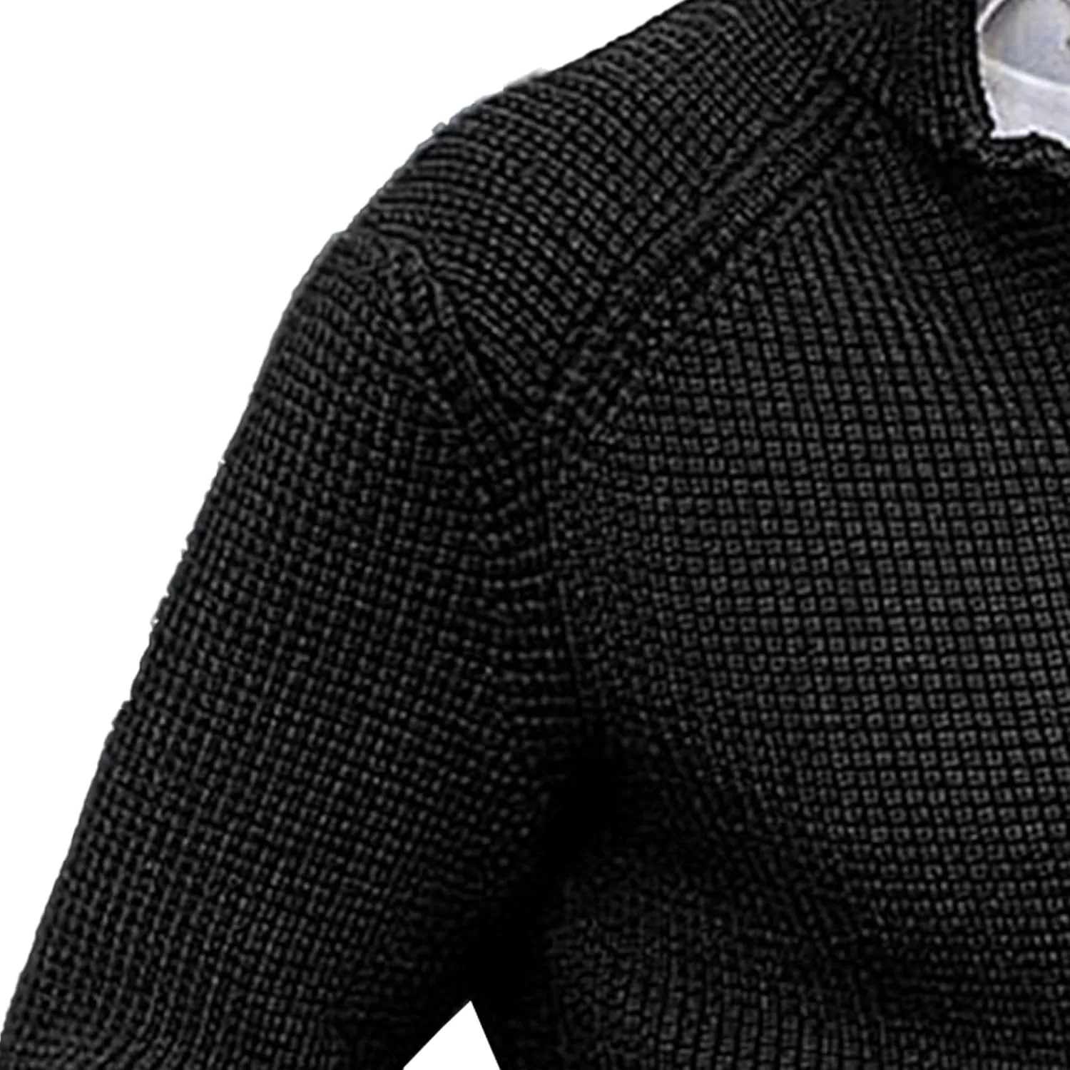 Men's Cardigan Sweater Slim Fit Stand Collar Cardigan Outerwear Casual Knitted Button Down Sweater with Pockets