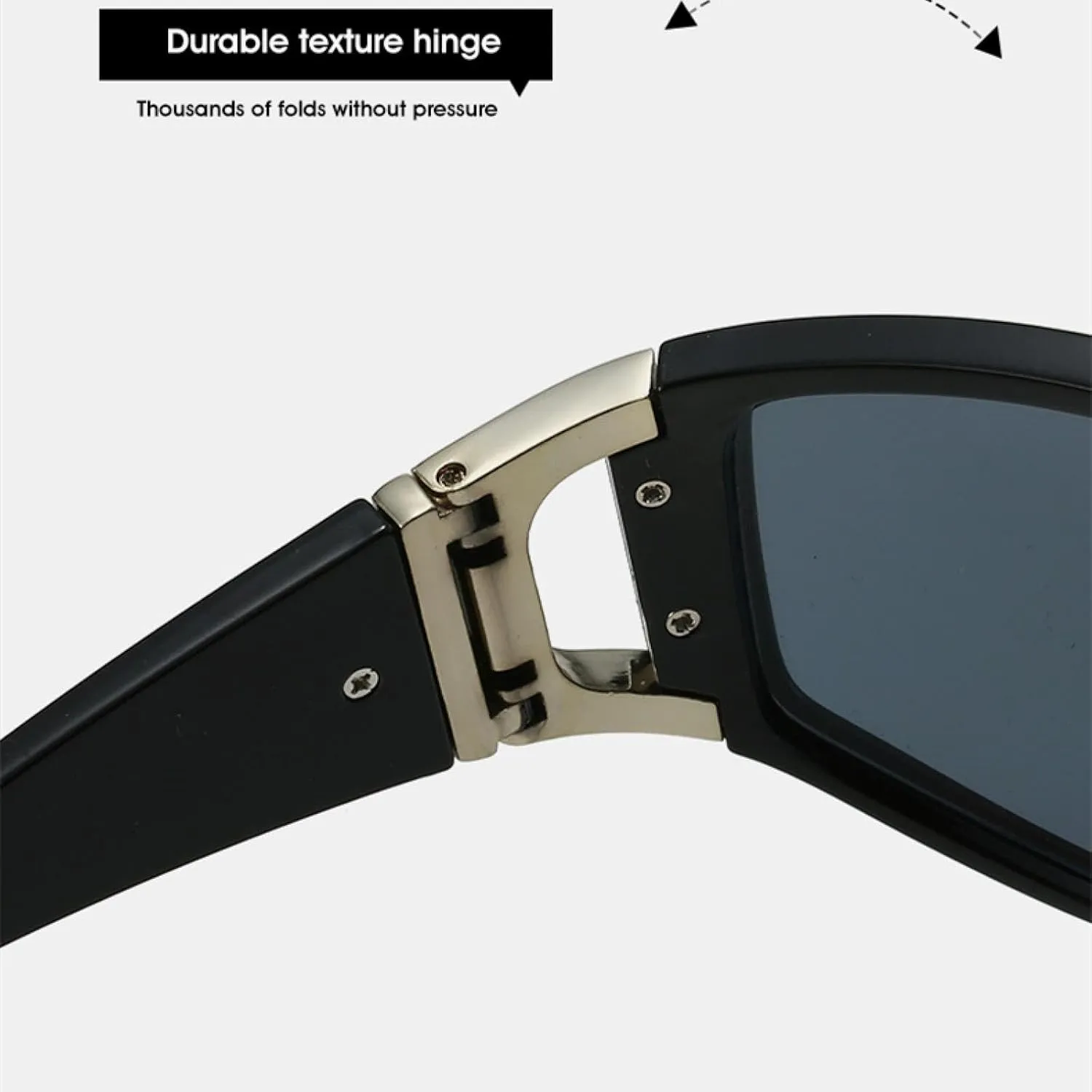 Men's Rectangle Sunglasses Outdoor Cycling Sports Sun Glasses Women Vintage Shades Trendy Goggle Eyewear