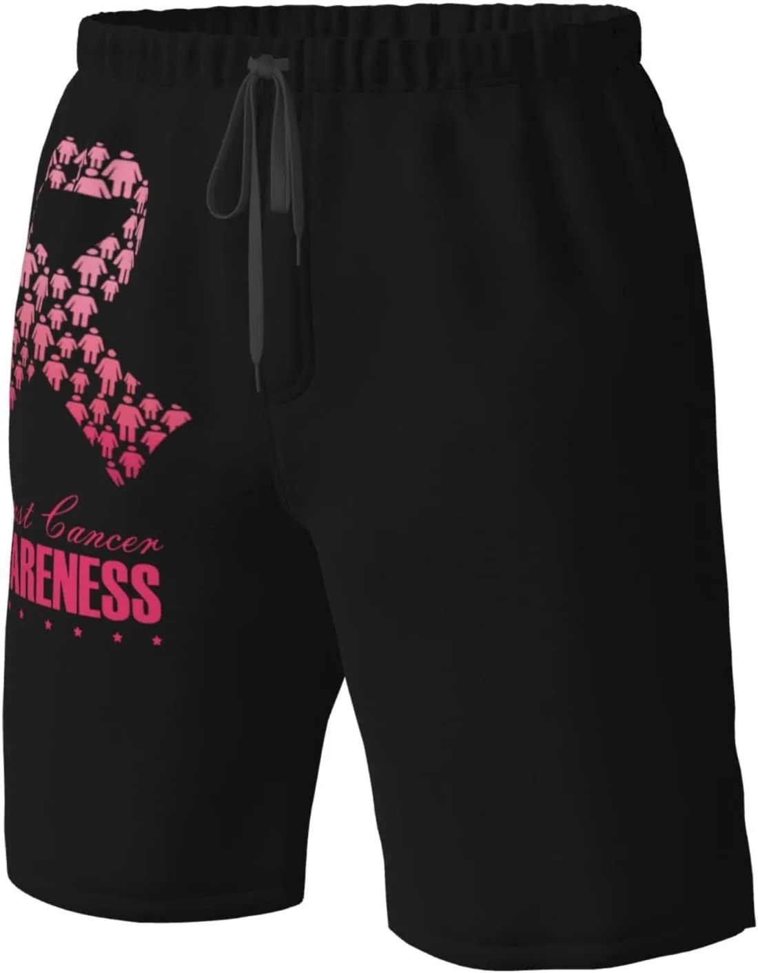Men's Swim Trunks Beach Shorts Drawstring Quick Dry Running Shorts Comfortable Loose Gym Shorts Swimsuit Pants with Pockets