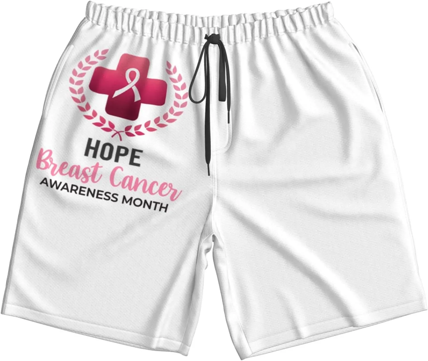 Men's Swim Trunks Beach Shorts Drawstring Quick Dry Running Shorts Comfortable Loose Gym Shorts Swimsuit Pants with Pockets