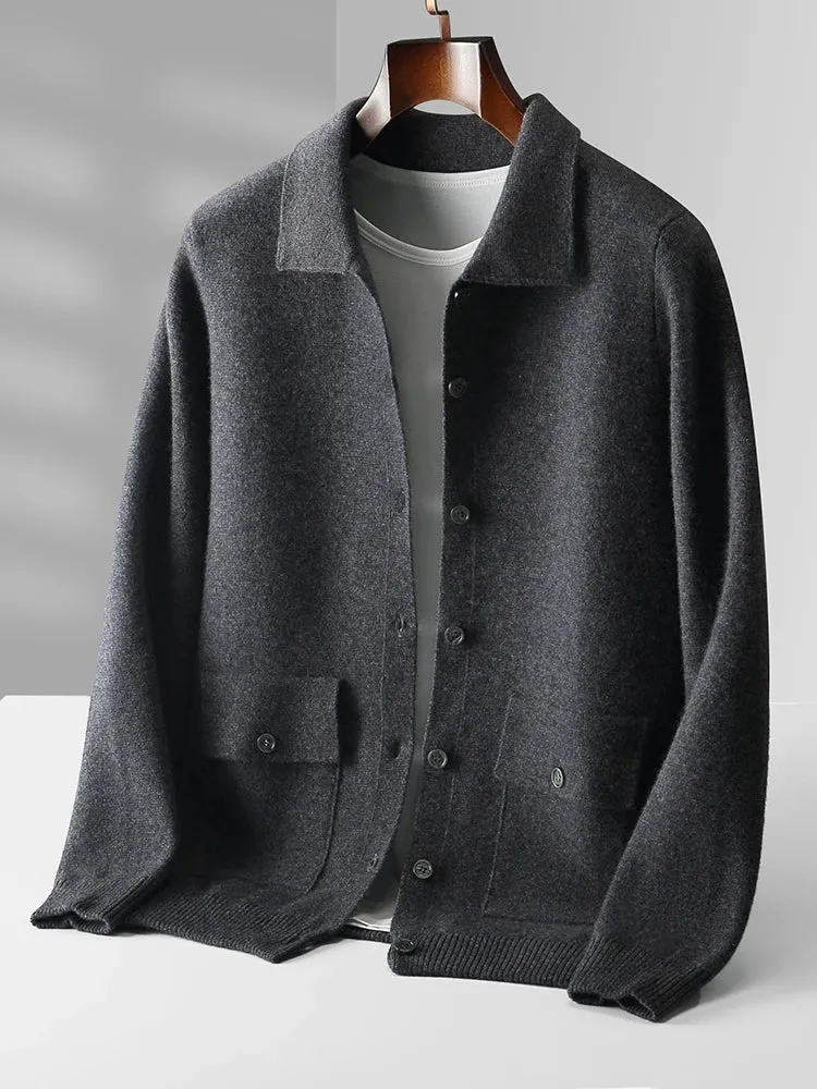 Merino Polo Wool Cardigan