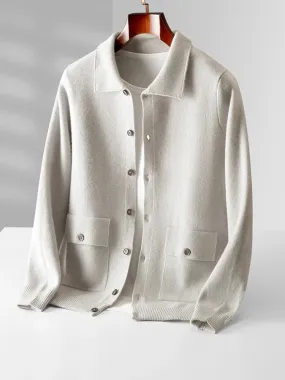 Merino Polo Wool Cardigan