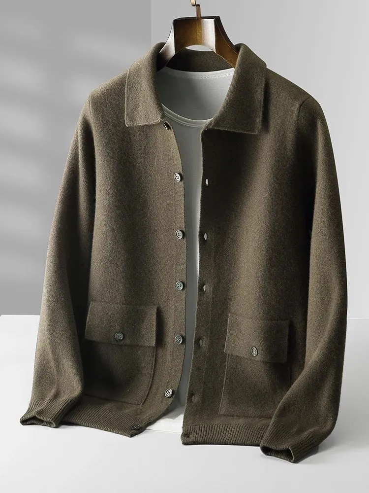Merino Polo Wool Cardigan