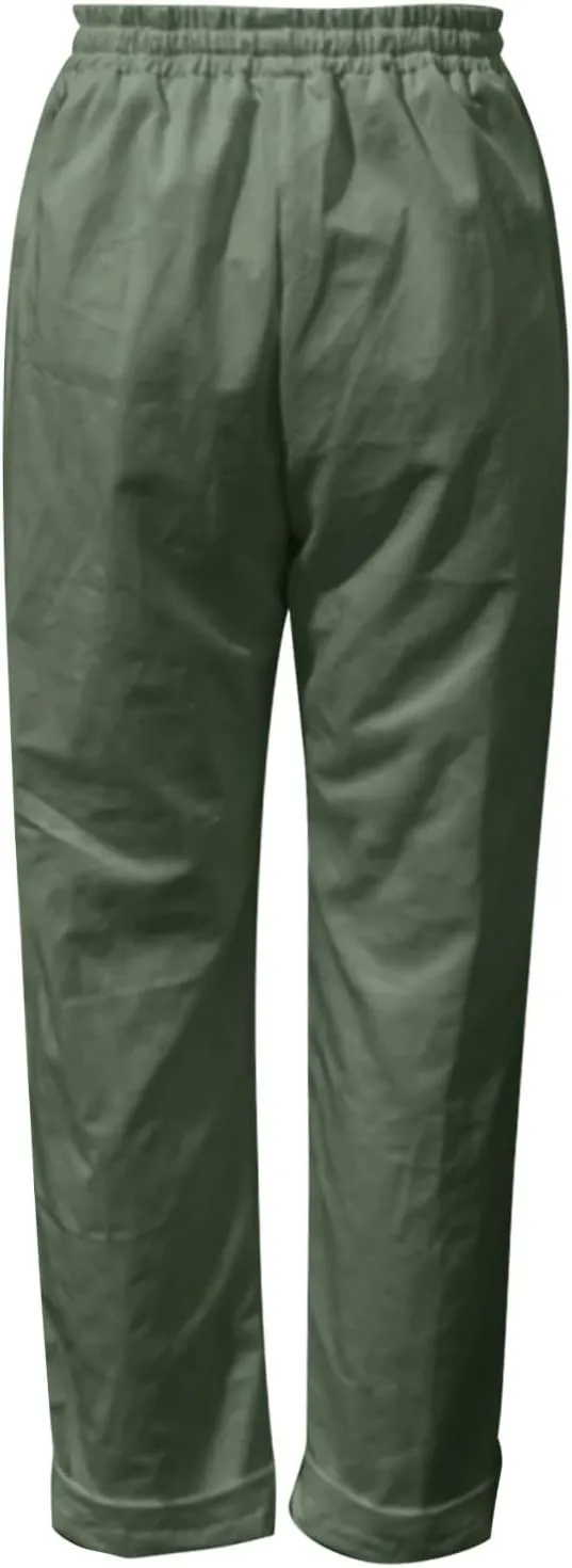 Miyaomn Women's Casual Straight Leg Linen Pants Elastic Waist Drawstring Roll Up Casual Joggers Lounge Trousers with Pockets
