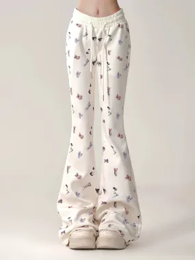 Pants Casual Cat Slim Print