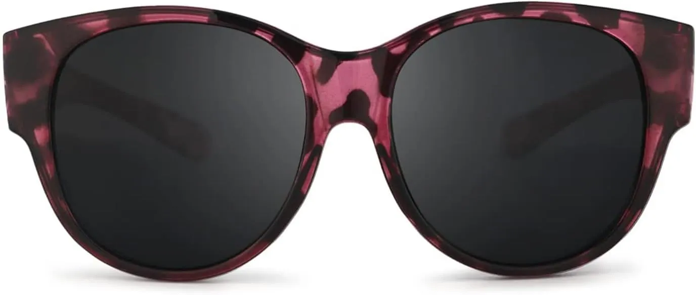 Polarized Fit Over Sunglasses for Women - Trendy Oversized Wear Over Glasses UV Protection for Driving IF5779