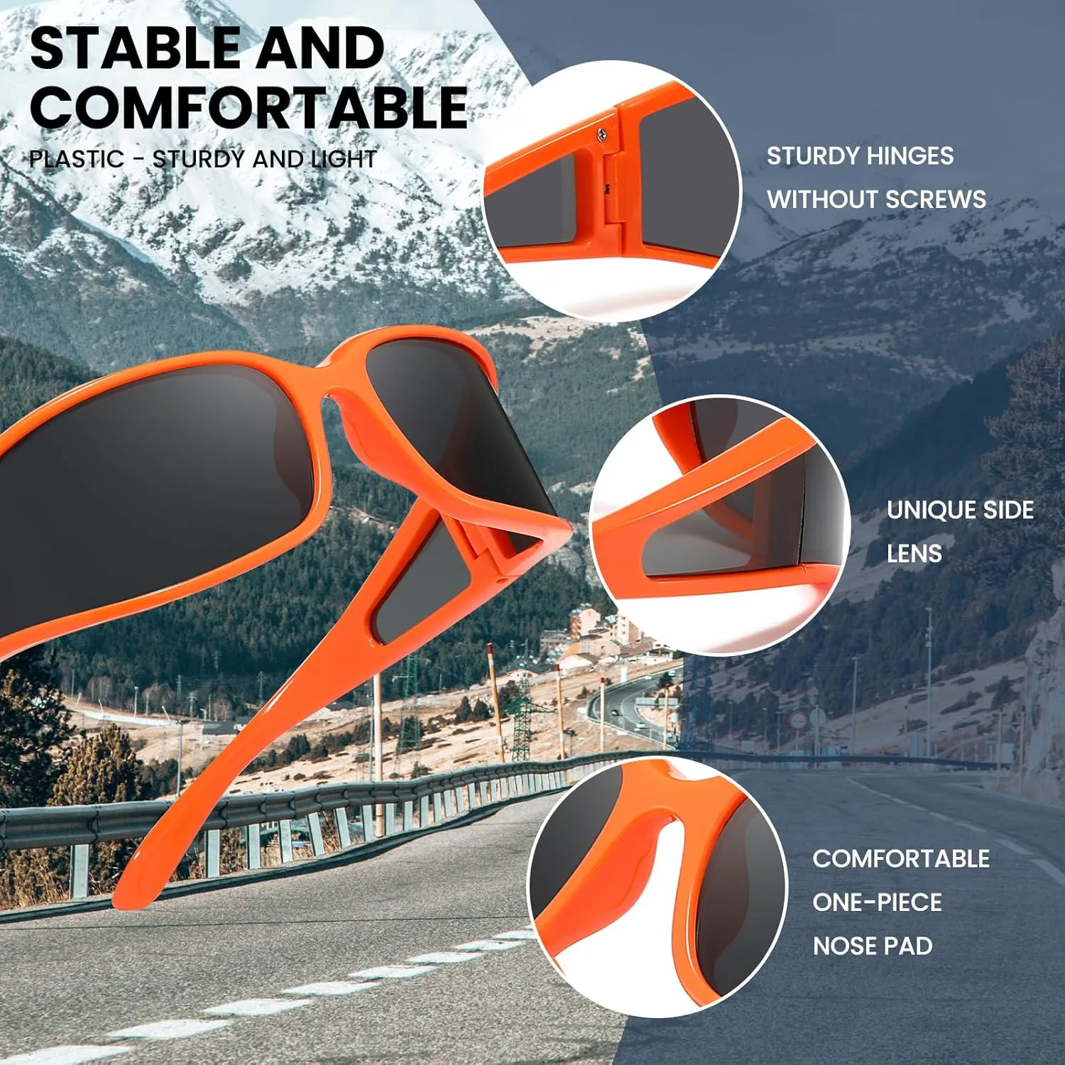 Polarized Wrap Around Sunglasses for Women Running Cycling Sports Sun Glasses Trendy 2025 Shades