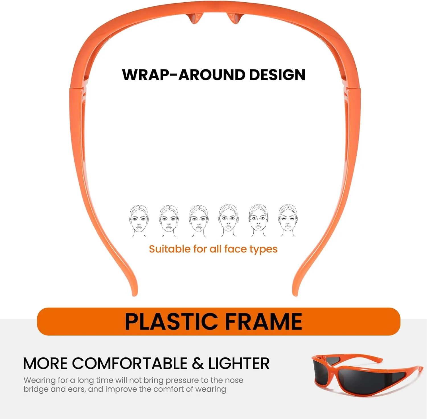 Polarized Wrap Around Sunglasses for Women Running Cycling Sports Sun Glasses Trendy 2025 Shades