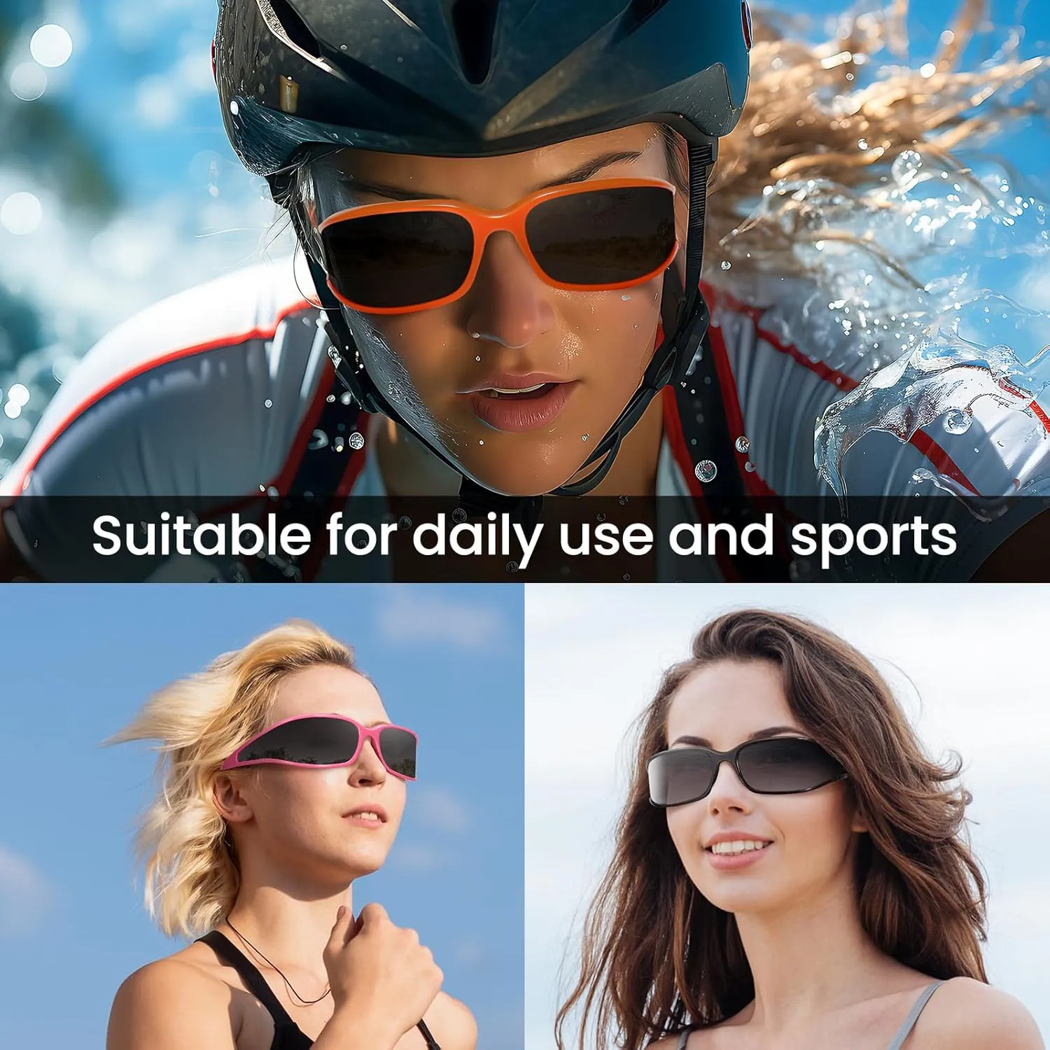 Polarized Wrap Around Sunglasses for Women Running Cycling Sports Sun Glasses Trendy 2025 Shades