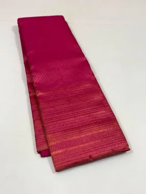 Prominent Dark Pink Soft Silk Saree With Zephyr Blouse Piece